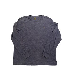 Polo Ralph Lauren Mens Size XL Long Sleeve T‎ Shirt Custom Fit Crew Neck Blue